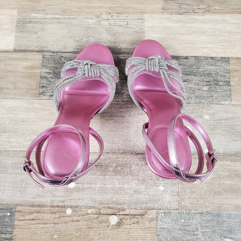 Marc Fisher Canellie Womens Pumps Sz 9.5 M Ankle Strap Light Purple Sandals Heel - Picture 4 of 13